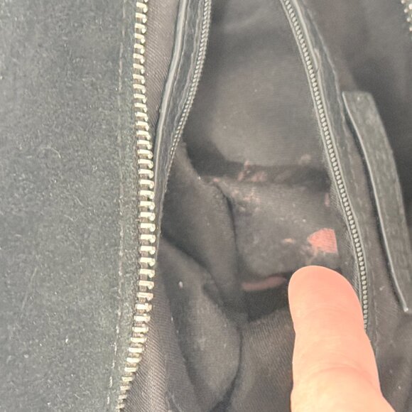 BCBGMaxazria Black Leather Top Handle Satchel Purse Bag - Picture 9 of 12